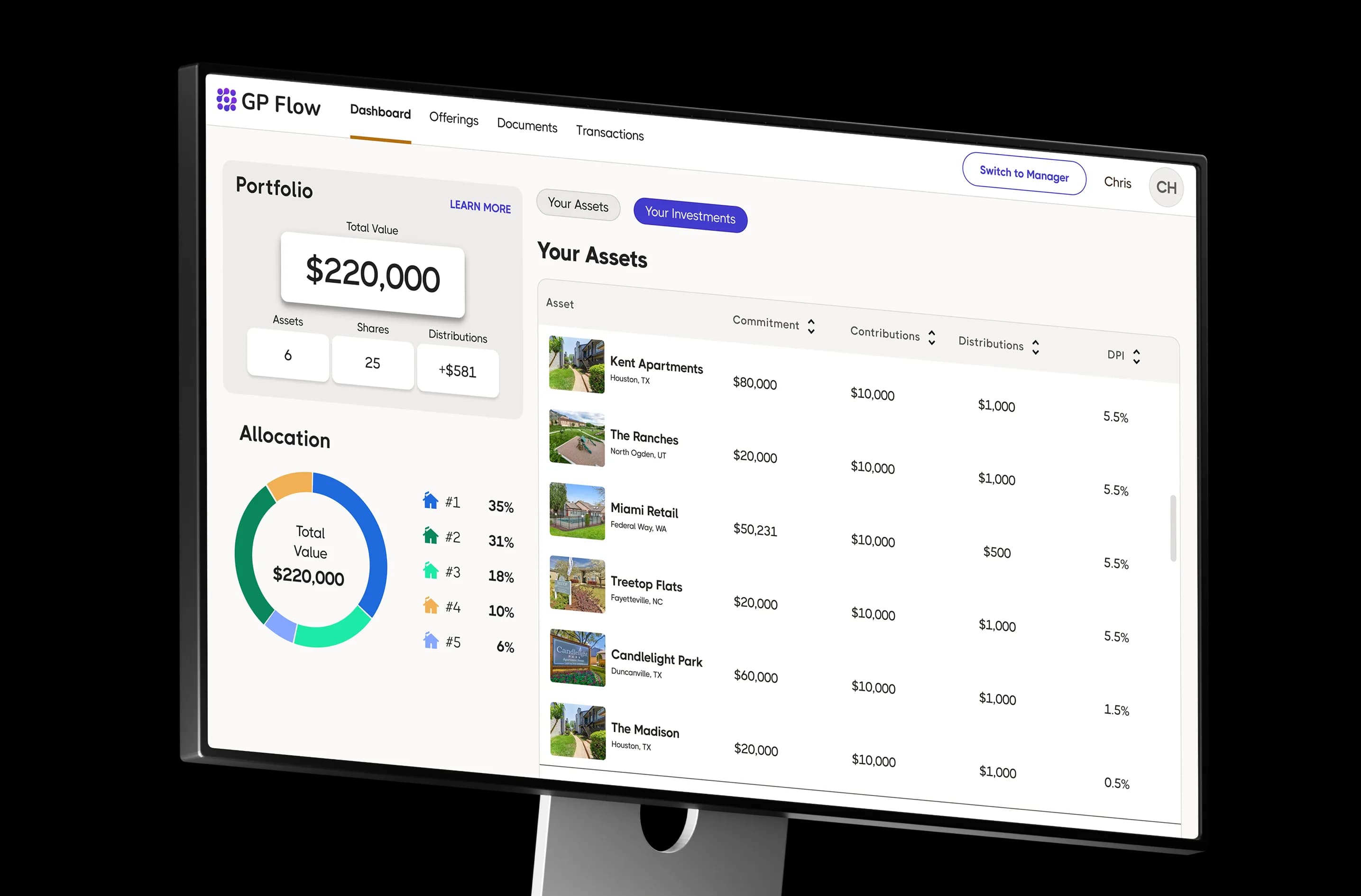 PropTech product design screenshot