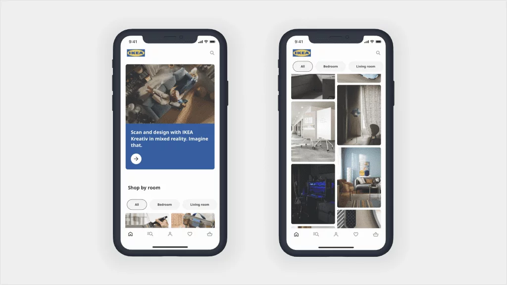 Ikea App Home page