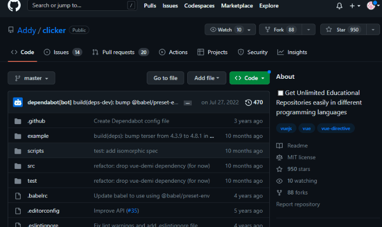 GitHub's Repository