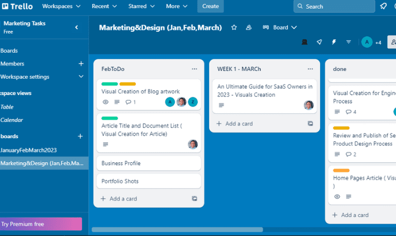 Trello UX Design Example 